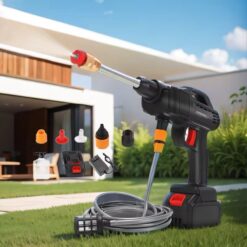 High Power Car Washing Guns Wireless Rechargeable Portable High-pressure Water Pump 21V